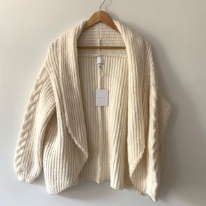 RUE STIIC Womens Capa Cream Knit Cardigan Sweater